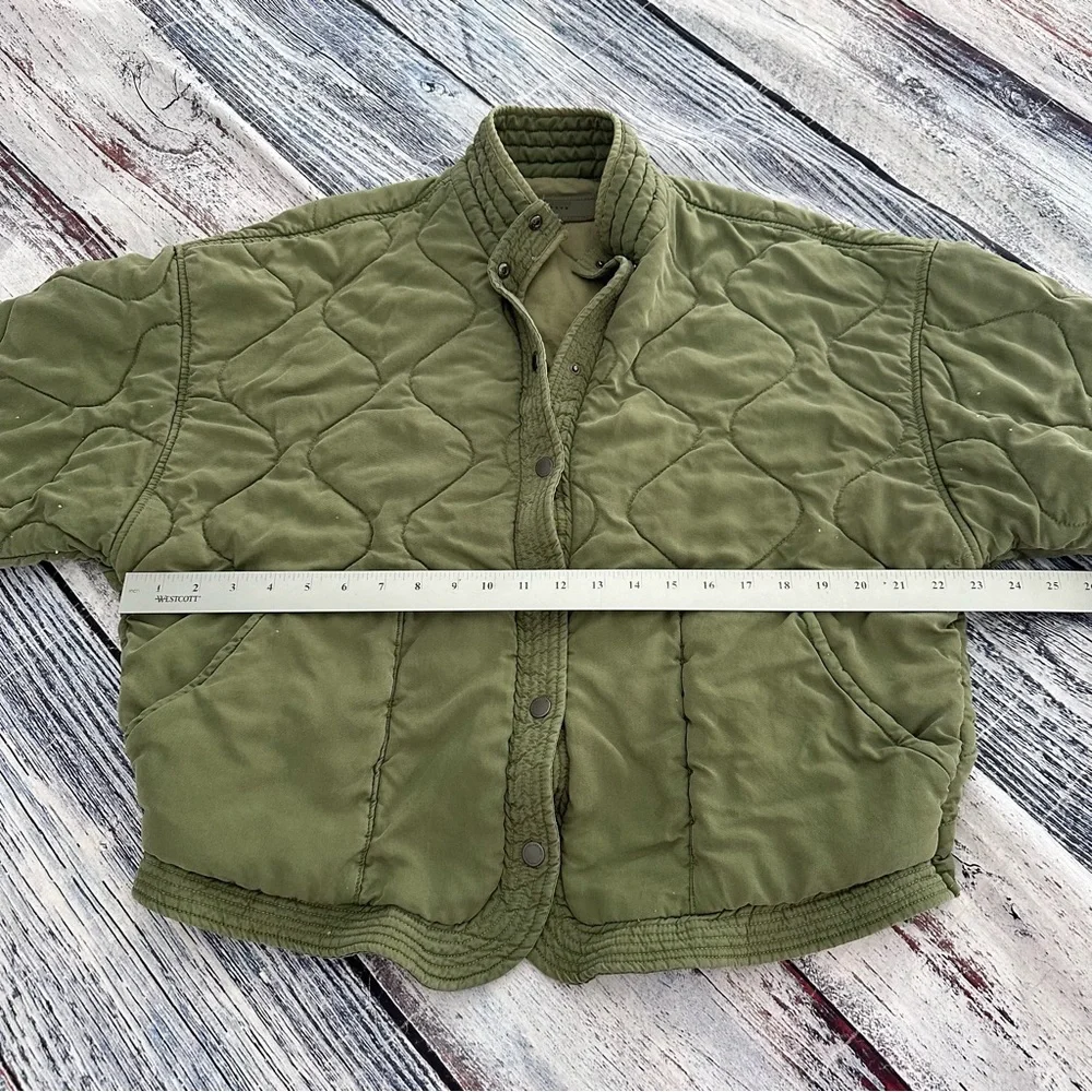 BLANK NYC Olive Green Quilted Women's Bomber Jacket - Picture 7 of 8